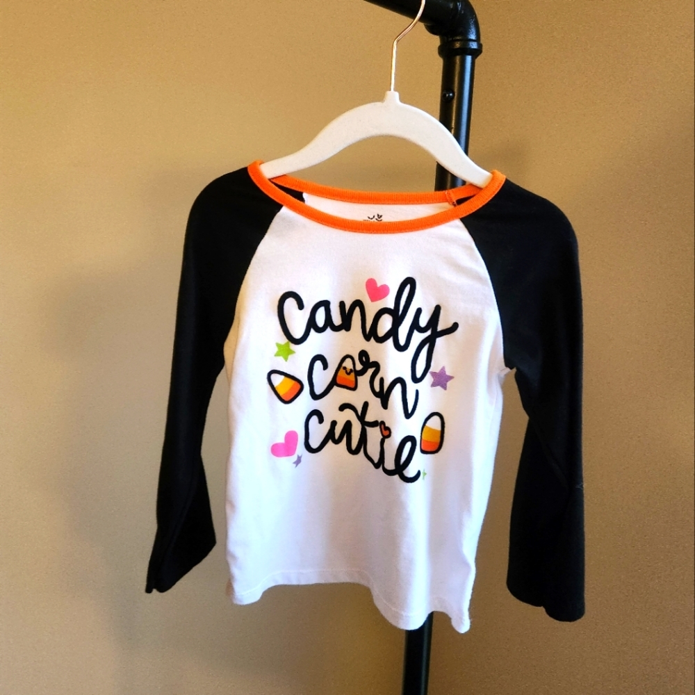 Girls Candy Corn Cutie Long Sleeve Tee Size 3T